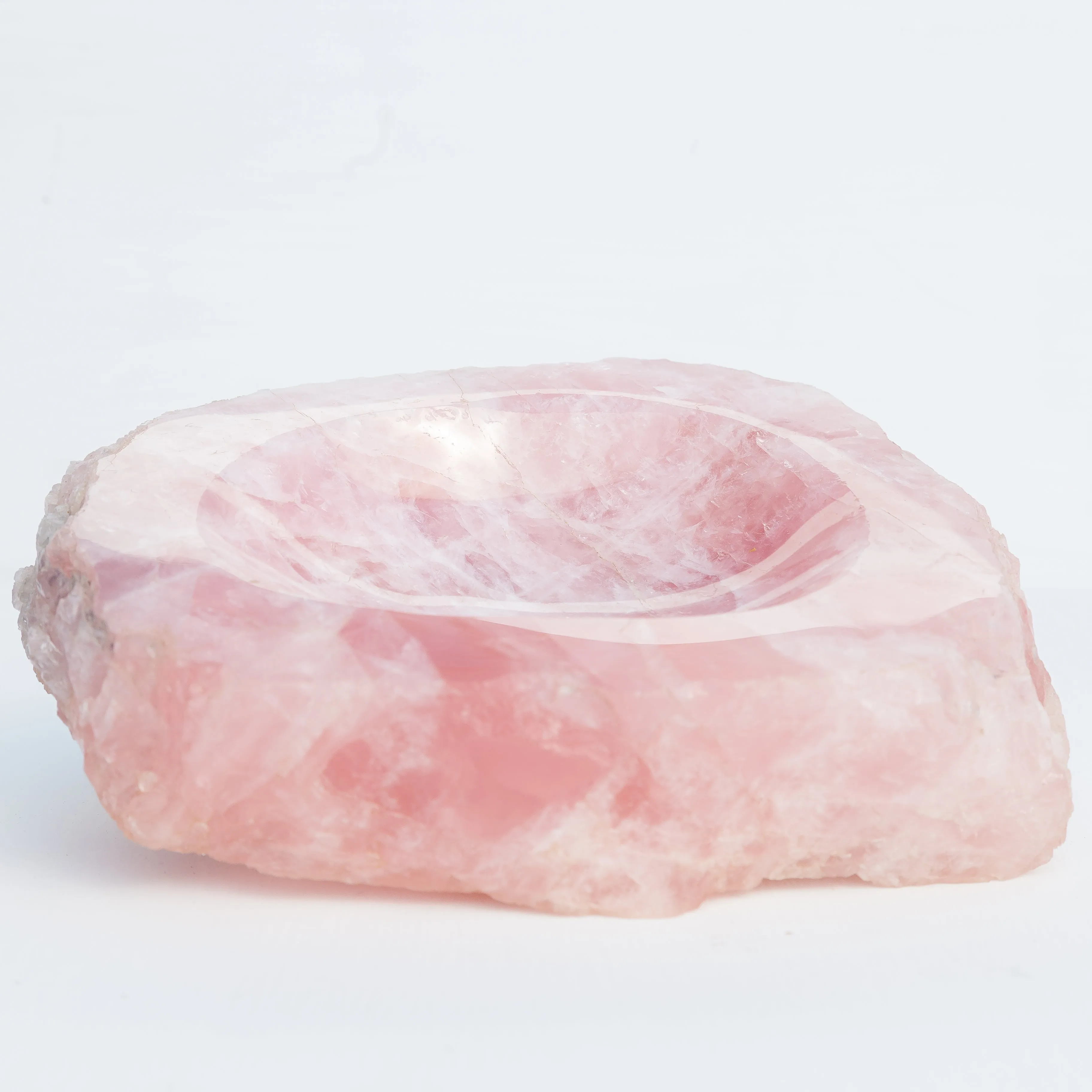 Rose Quartz - Bowl, Polished/Rough