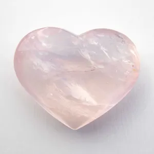 Rose Quartz - Heart, A- Grade, Polished