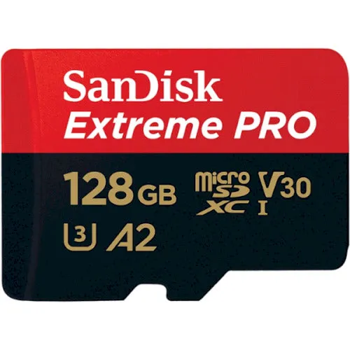 SanDisk Extreme Pro 128GB microSDXC UHS-I 200MB/s Memory Card - V30