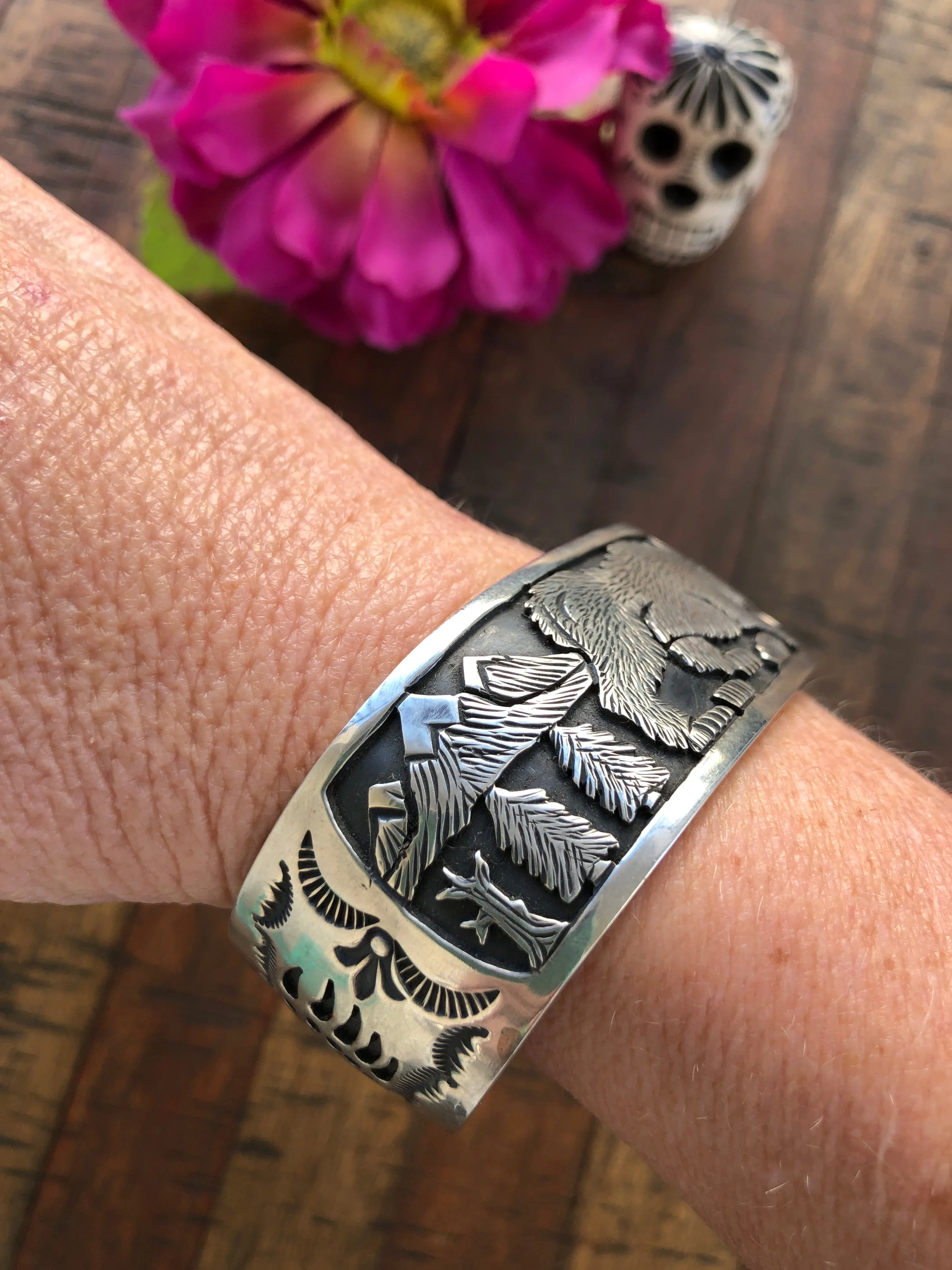 Sterling Silver Story Tellers Cuff