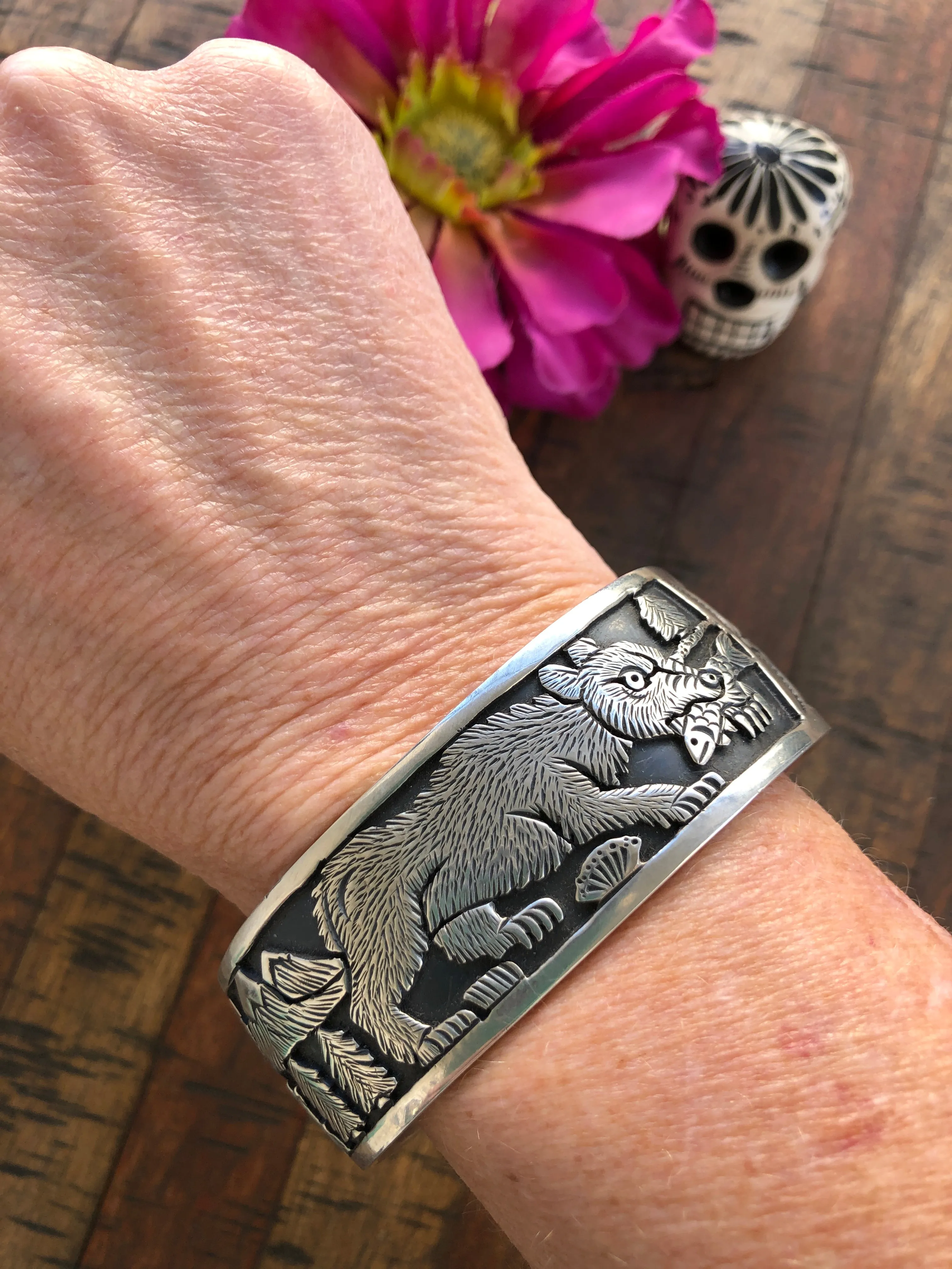 Sterling Silver Story Tellers Cuff