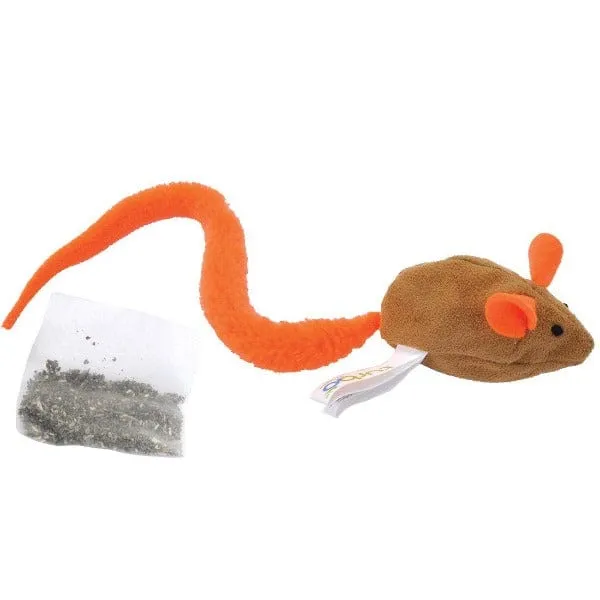 Turbo Turbo Tail Crinkle Mouse with Catnip Pouch Cat Toy