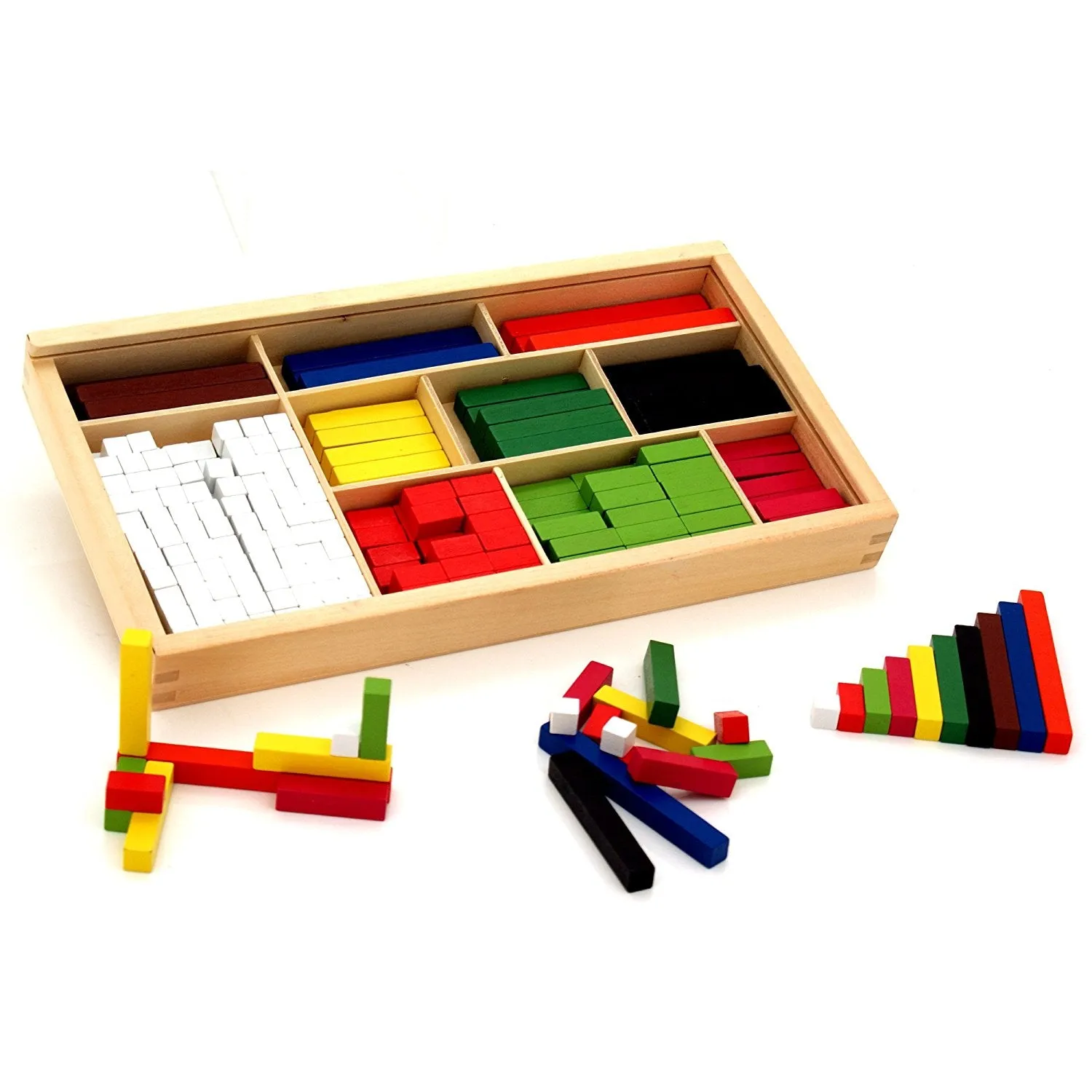 Wooden Maths Blocks (Cuisenaire Rods) 308pc